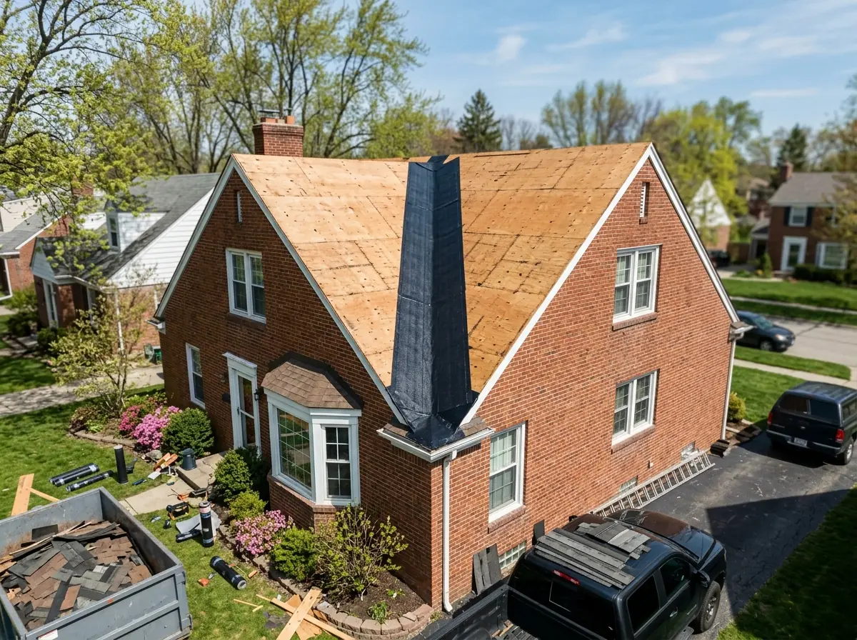 Valley lined with a full-width strip of self-adhered membrane before shingles go on
